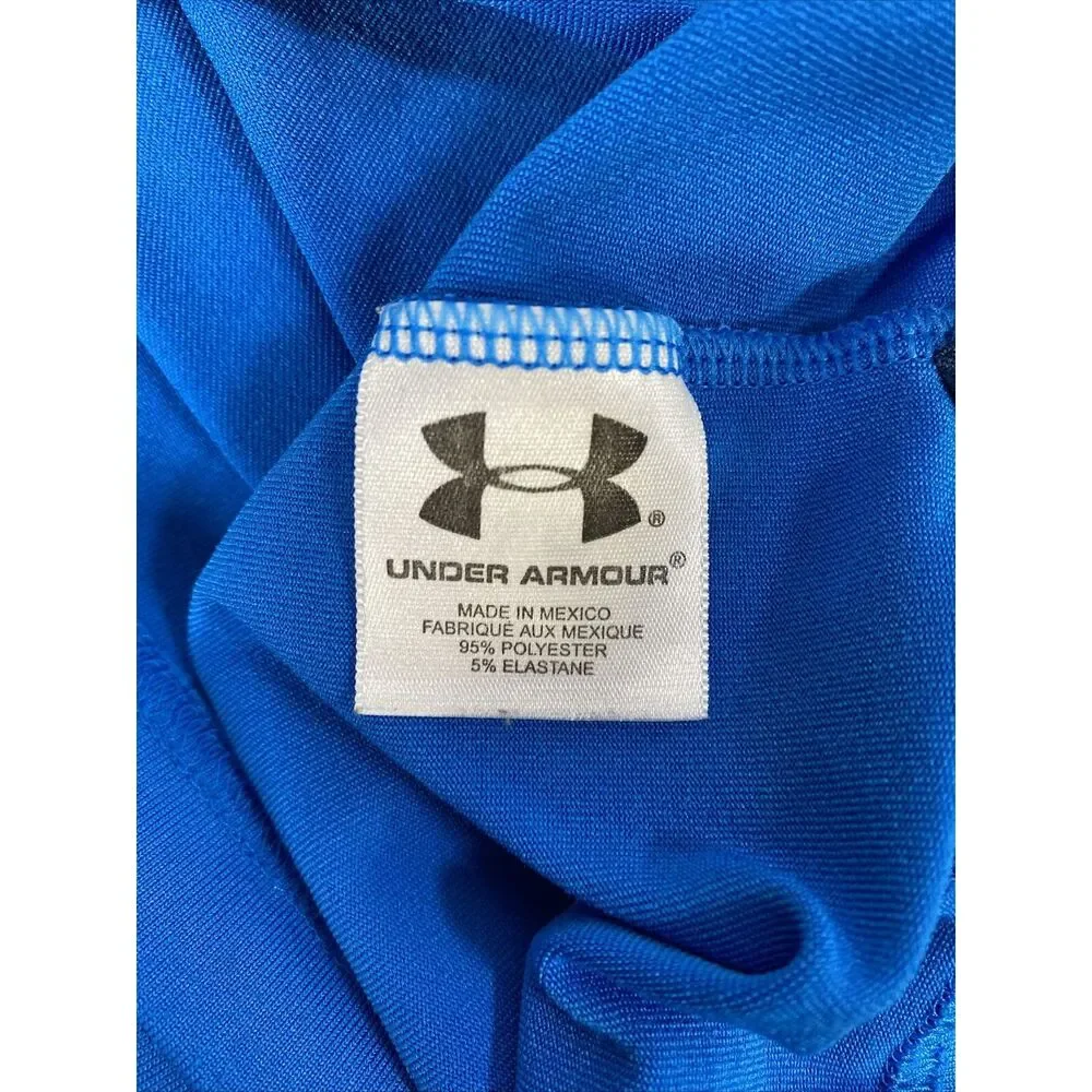 Under Armour Men's Blue Striped HeatGear Short Sleeve Polo Shirt - XL - Picture 4 of 4
